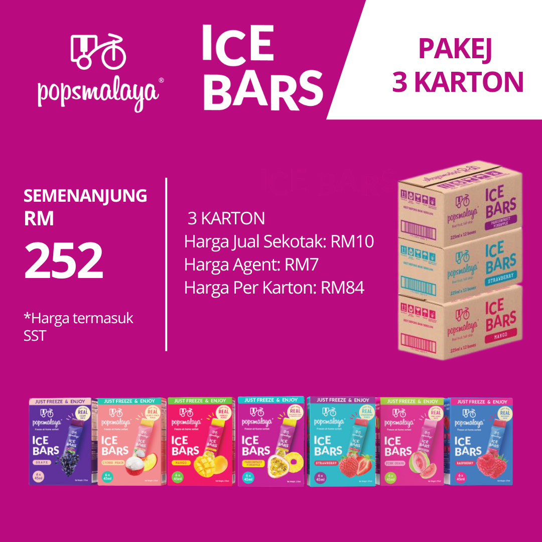 Pakej 3 Karton PopsMalaya