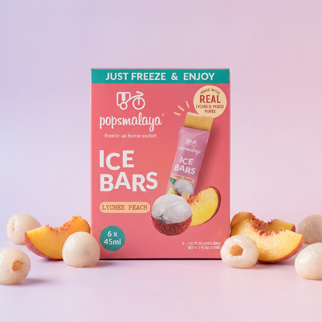 PopsMalaya Lychee Peach Ice Bars